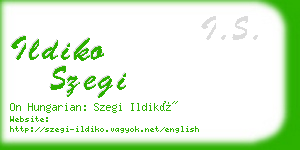 ildiko szegi business card